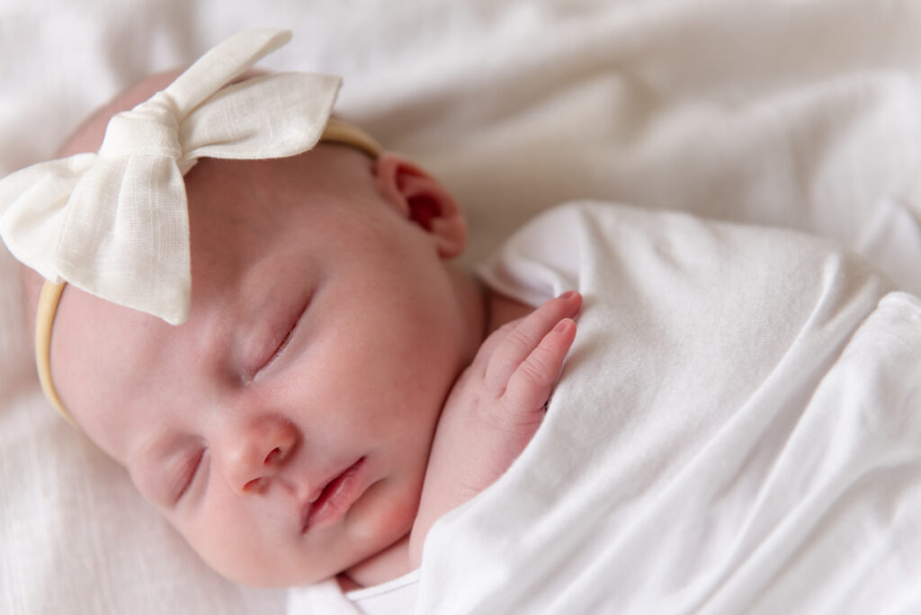 Sleeping newborn during St. George, Utah newborn photos