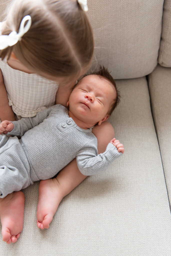 Newborn photographer St. George Utah including sibling portraits
