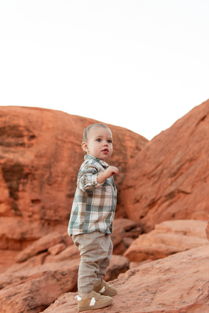 St. George Utah Red rocks Family