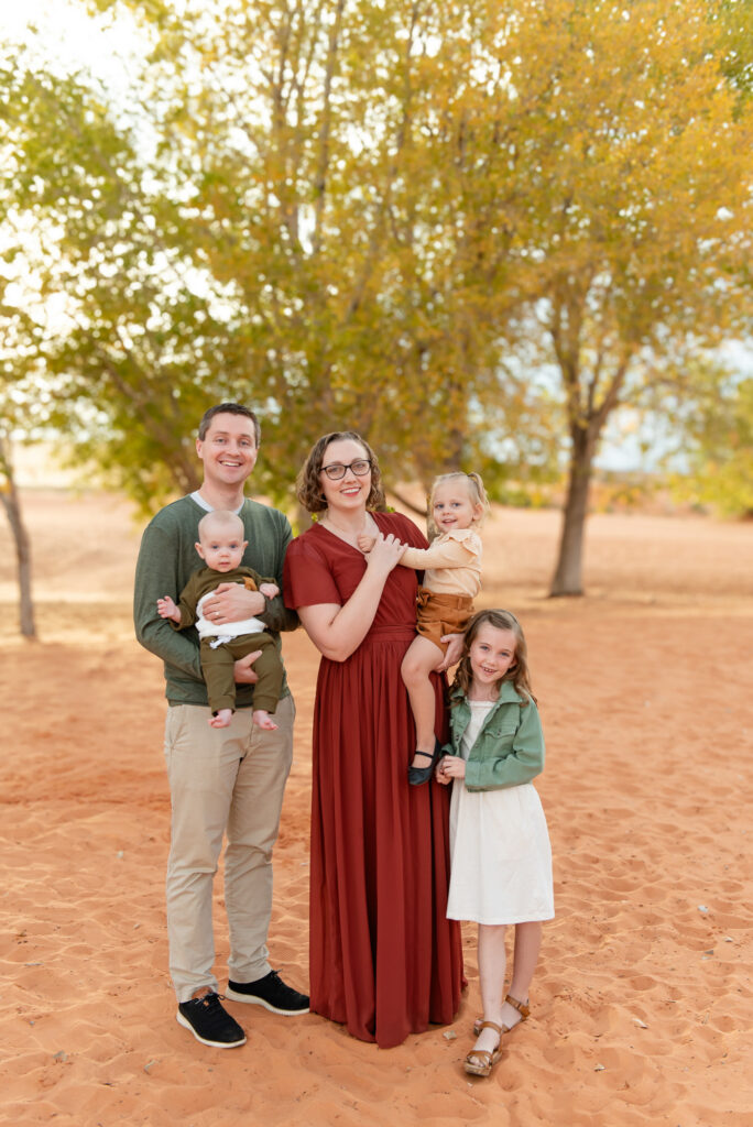 Family photo taken in Hurricane, Utah