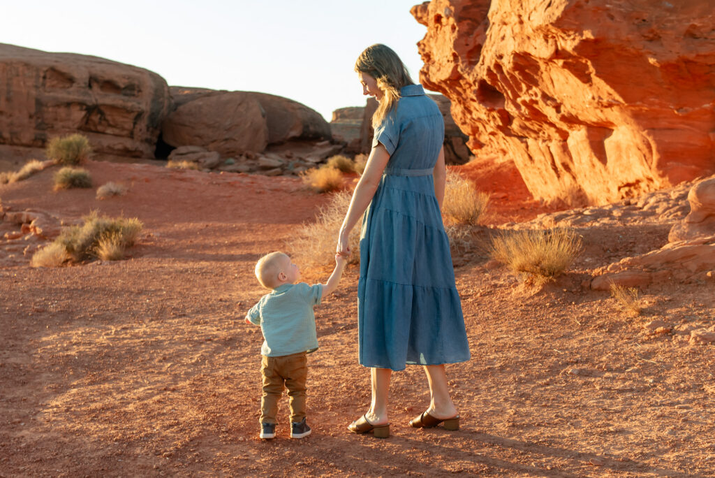 Walking with mom Pioneer Park St George Utah
