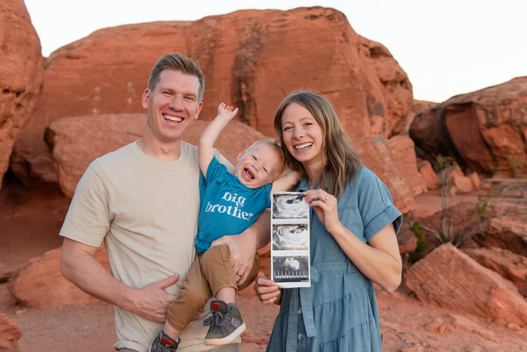 Pregnancy announcement pioneer park st george utah